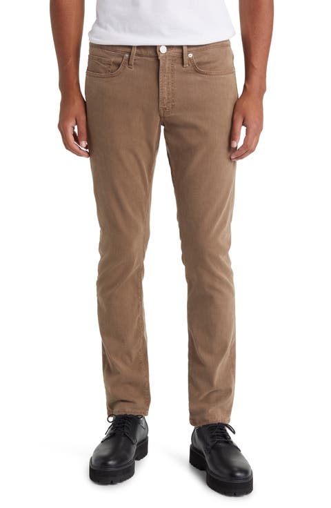 L'Homme Slim Fit Five-Pocket Twill Pants