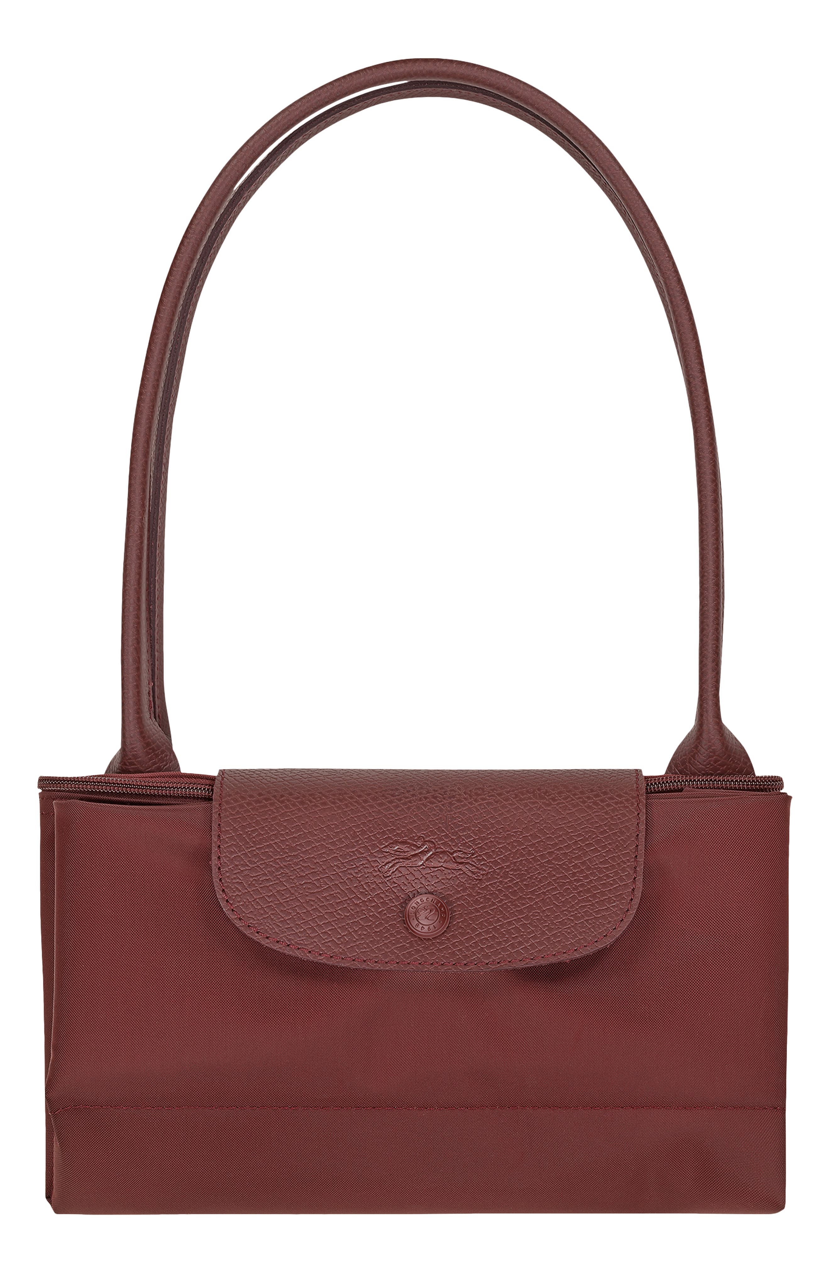 Longchamp Large Le Pliage One Nylon Shoulder Tote, Alternate, color, Burgundy
