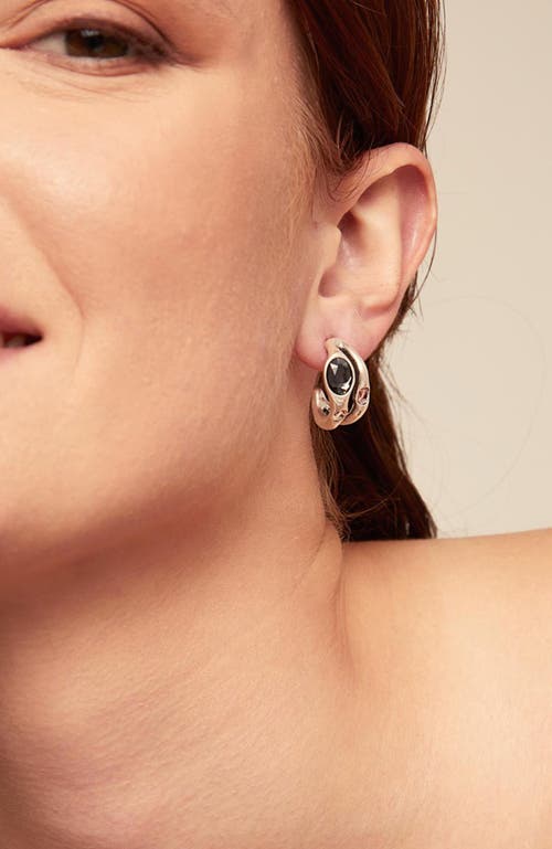 Unode50 Multicolor Crystal Accent Earrings In Metallic