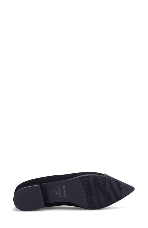 Ron White Kacie Water Resistant Pointed Toe Ballet Flat In Black