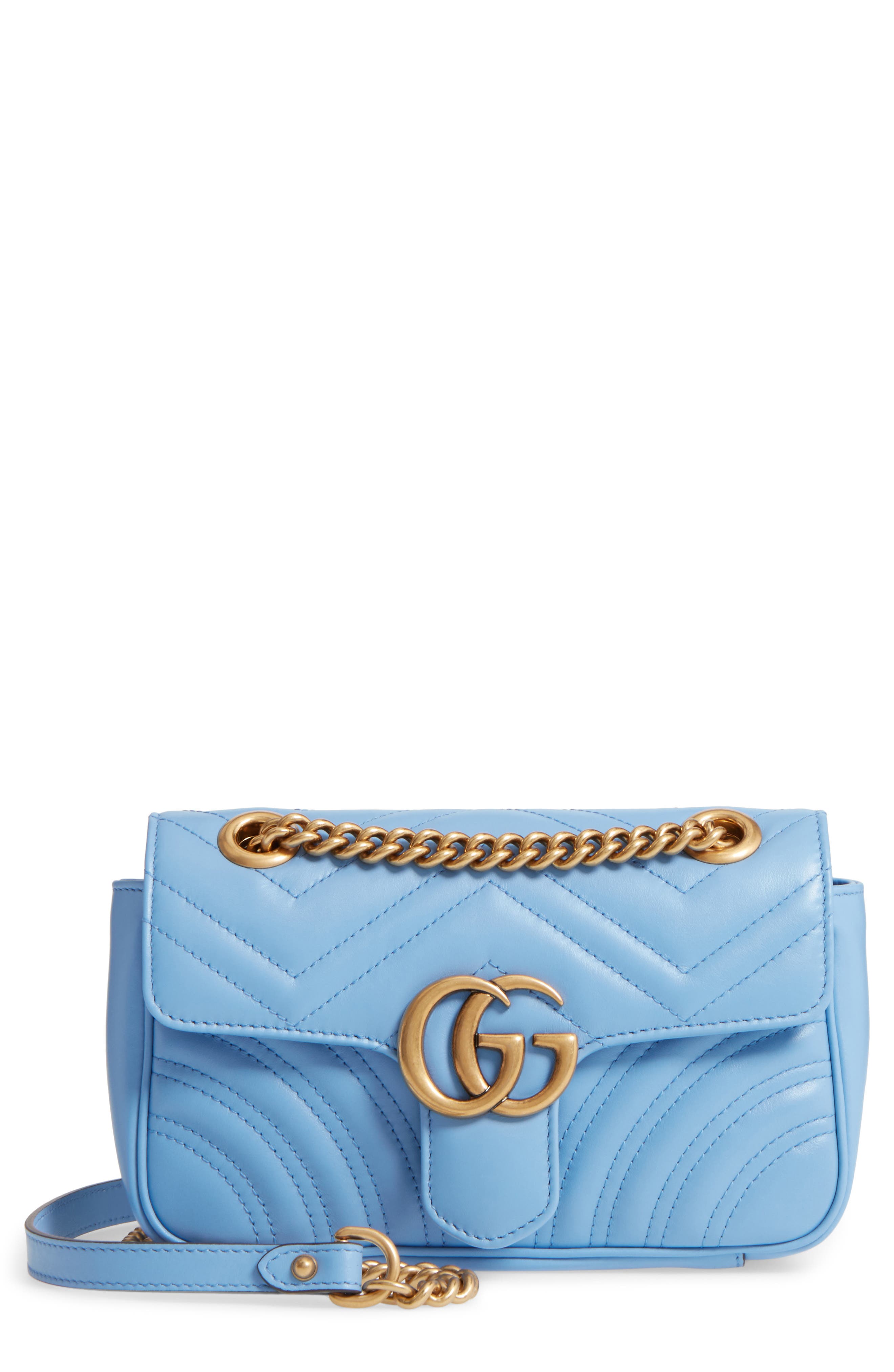 Gucci Mini GG Marmont 2.0 Matelassé Leather Shoulder Bag, Main, color, 