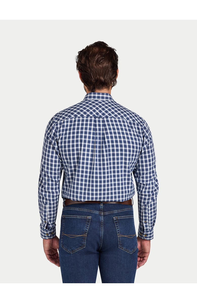 Raging Bull Mod Check Brushed Cotton Twill Shirt, Alternate, color, Navy