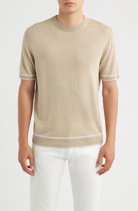 Norberto Linen Blend Short Sleeve Sweater