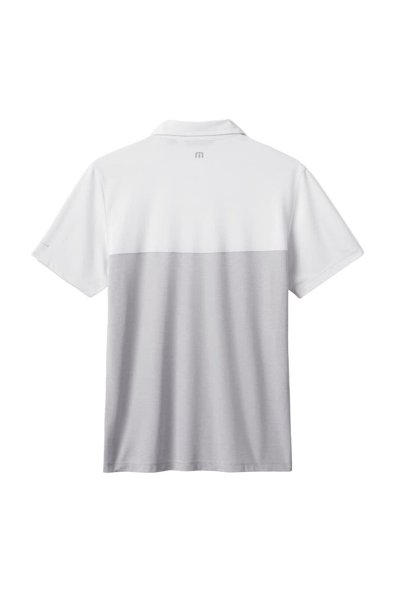Men's TravisMathew White/Gray Los Angeles Dodgers Home Run Leader Tri-Blend Polo, Alternate, color, White