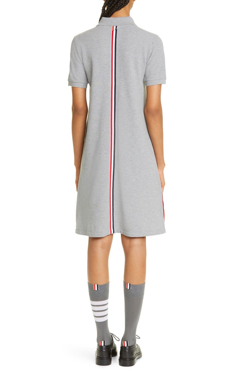 Thom Browne Stripe Piqué Polo Dress, Alternate, color,