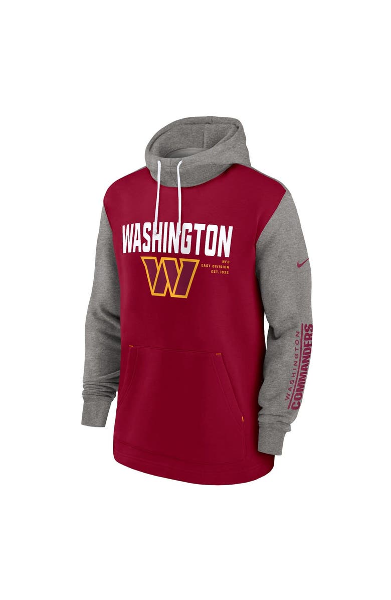 Nike Men's Nike Burgundy Washington Commanders Fashion Color Block Pullover Hoodie, Alternate, color, 
