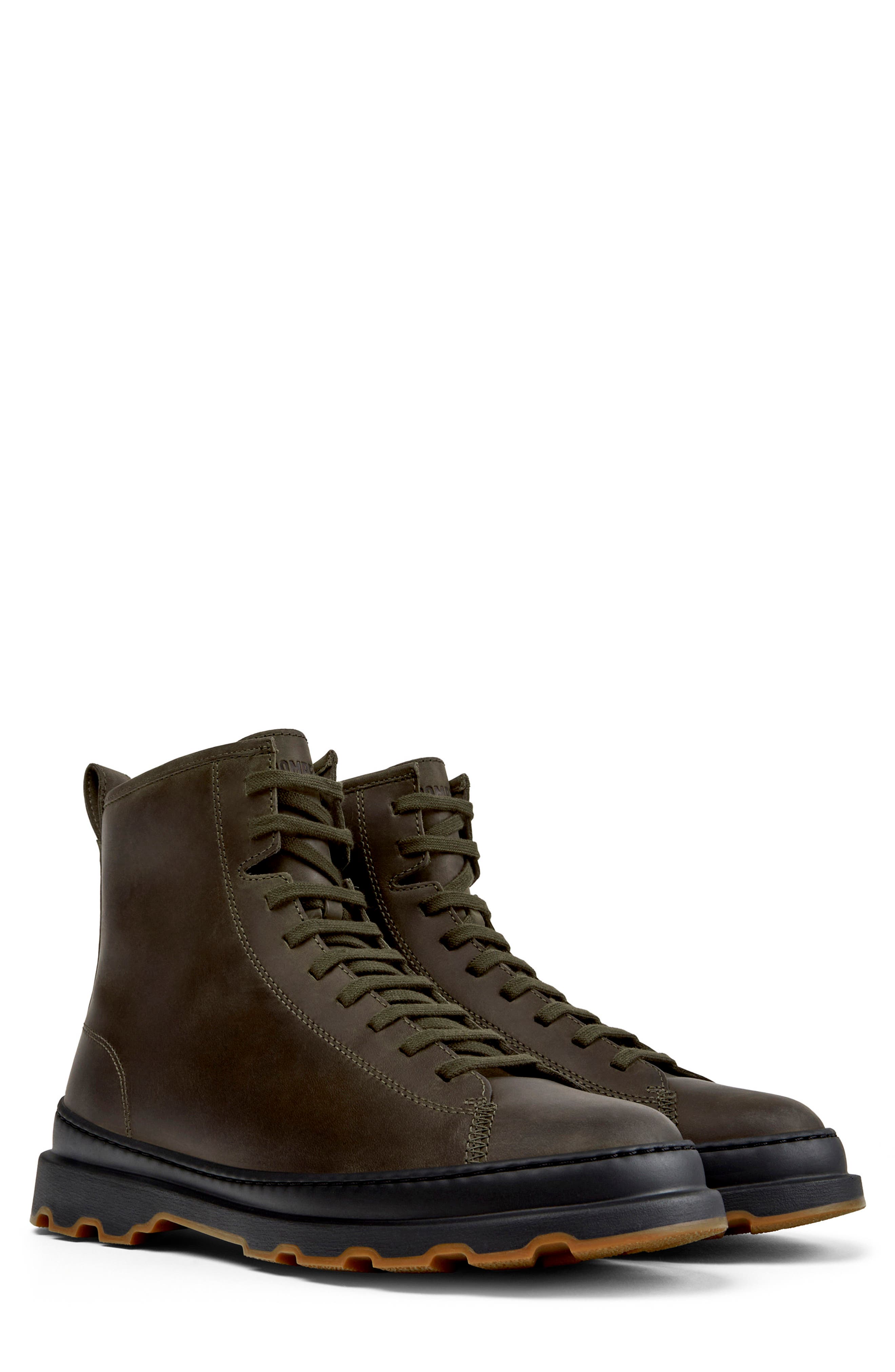 Brutus Lace-Up Boot, Main, color, DARK GREEN