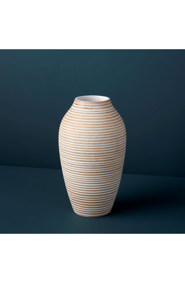 Be Home Striped Kiln Wood Classic Vase, Alternate, color, White