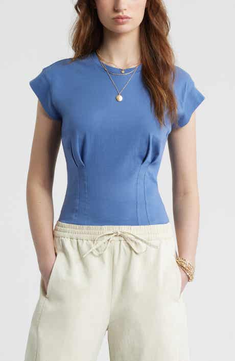 Pintuck Cotton T-Shirt