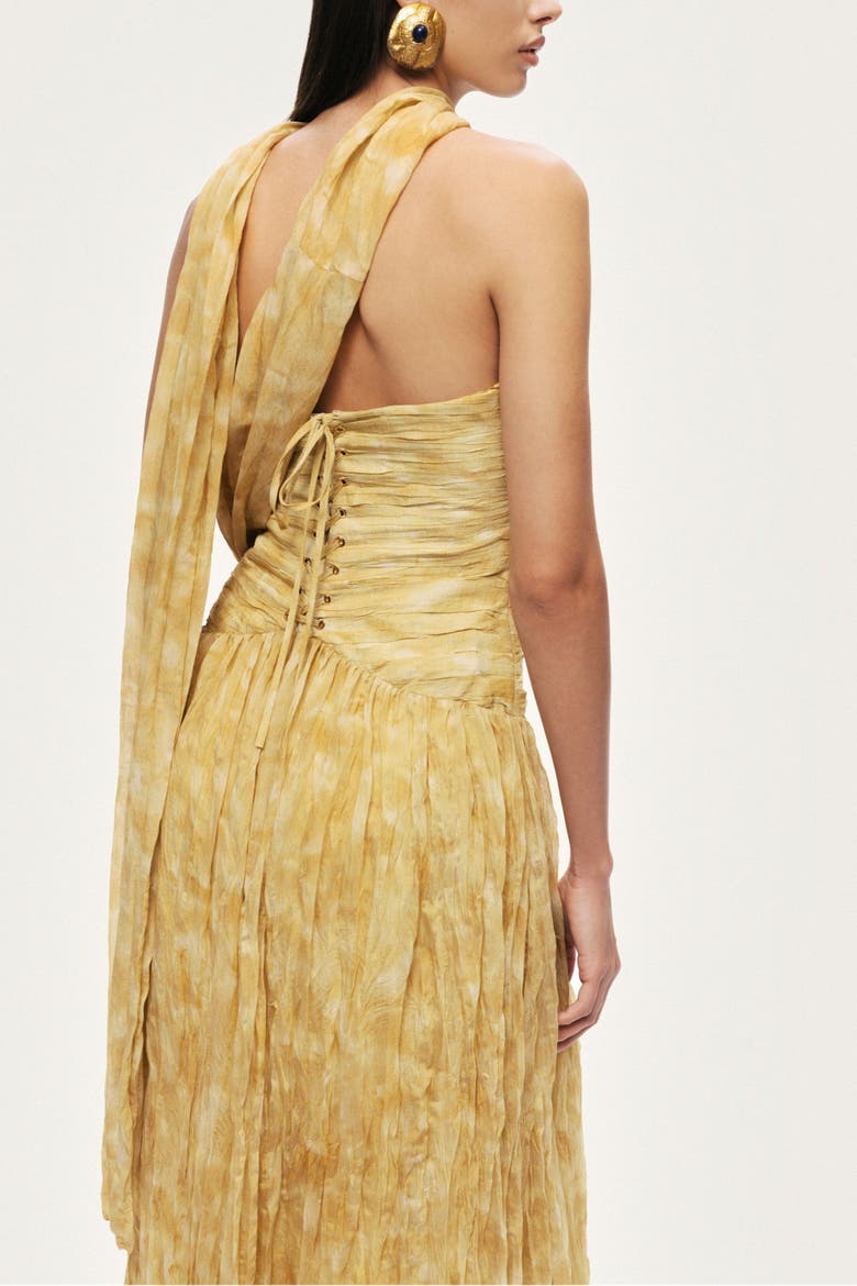 Strapless Midi Dress, Alternate, color, Yellow