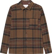 Les Deux Kaleb Check Wool Blend Overshirt
