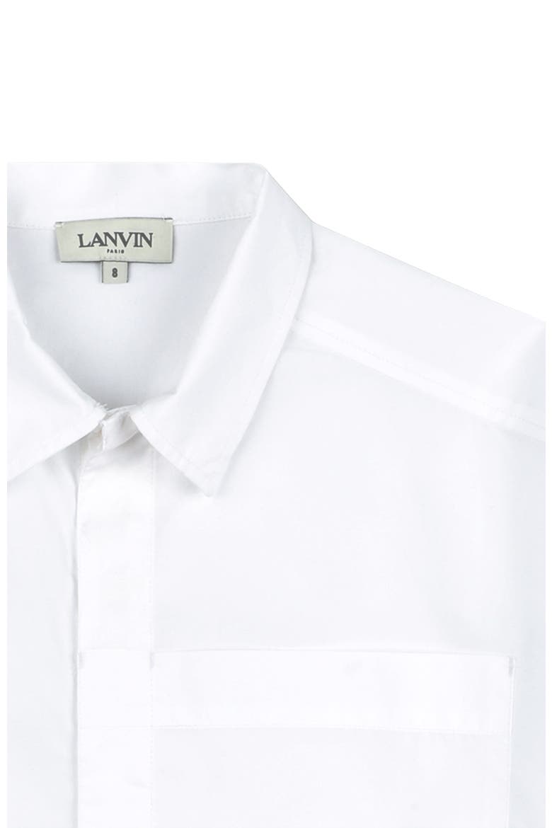 Kids Oversized Cotton Shirt, Alternate, color, Optic White