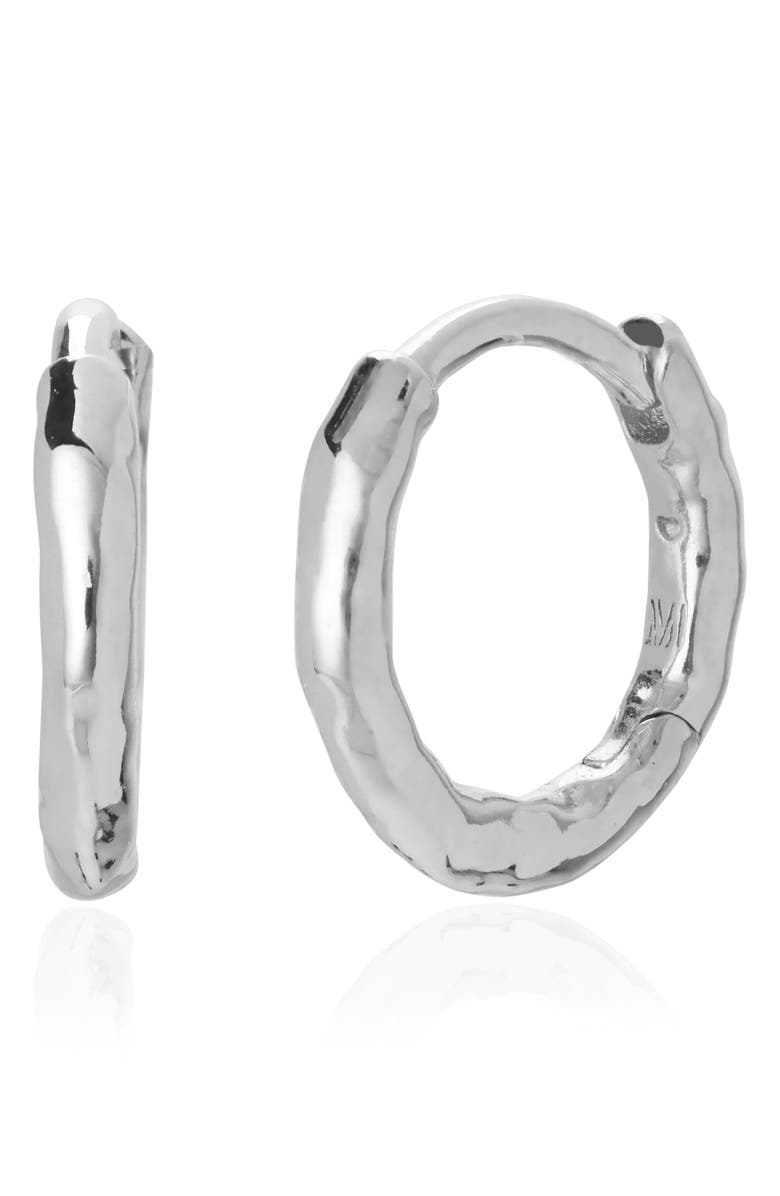 Monica Vinader Siren Mini Huggie Earrings, Main, color, Sterling Silver