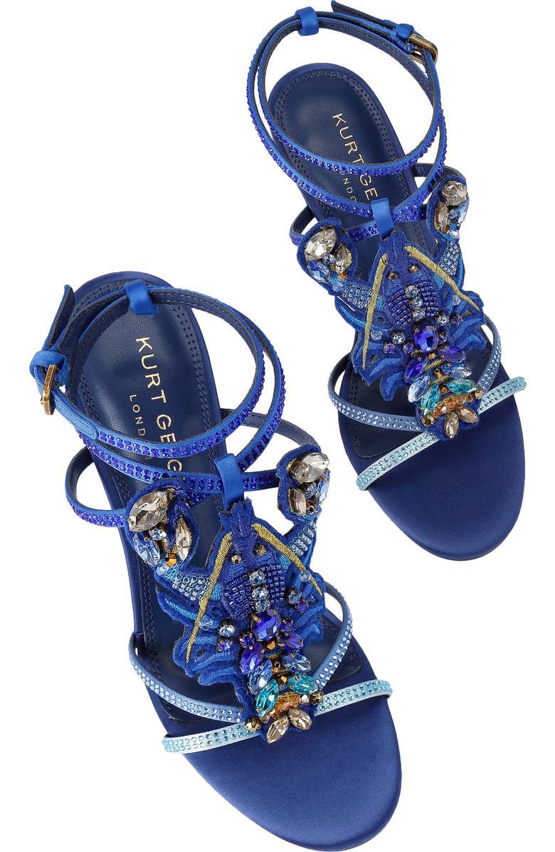 Kurt Geiger London Lobster Ankle Strap Satin Sandal, Alternate, color,