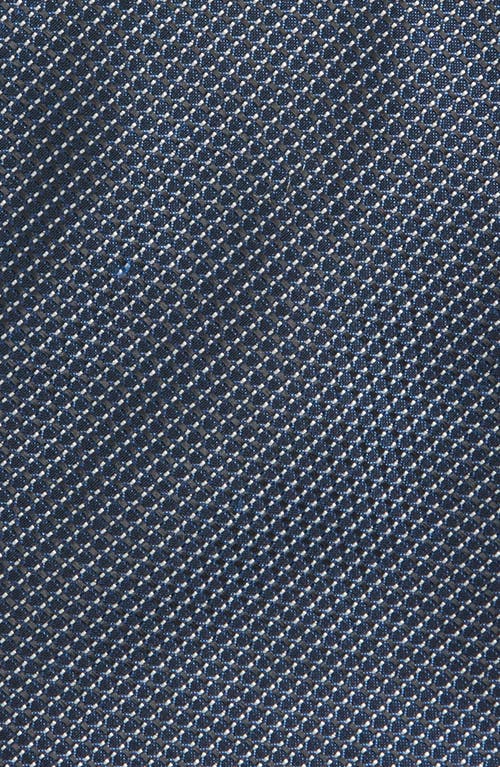 Hugo Boss Boss Diagonal Stripe Jacquard Silk Blend Tie In Blue
