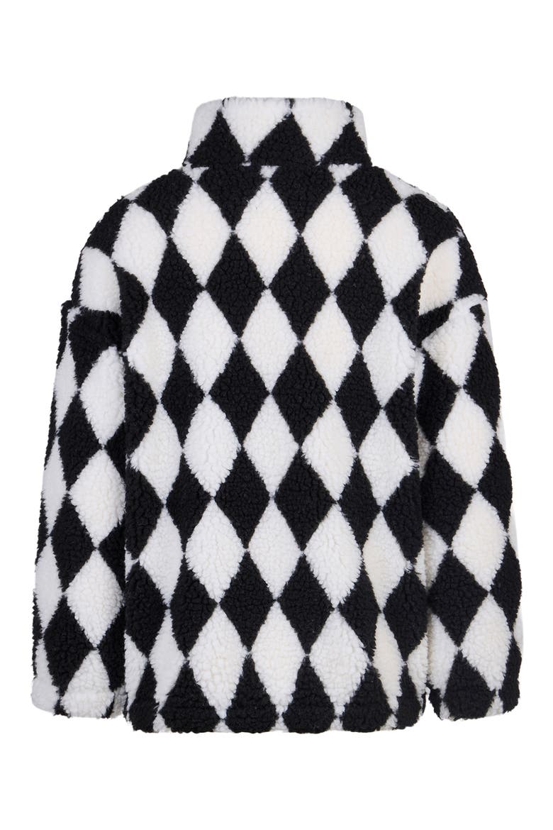 Kids' Harlequin Half Zip Sherpa Pullover, Alternate, color, HARLEQUIN