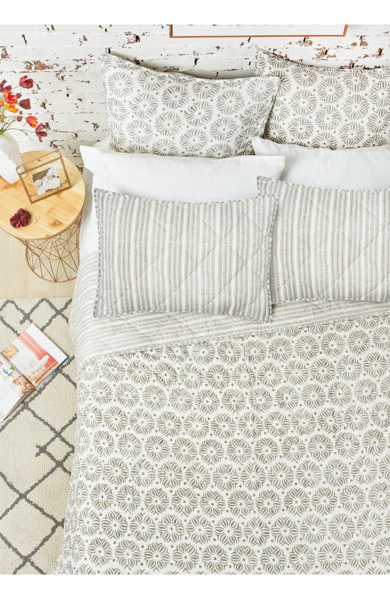 carol & frank Midge Cotton Standard Sham - Machine Washable, Alternate, color, Gray