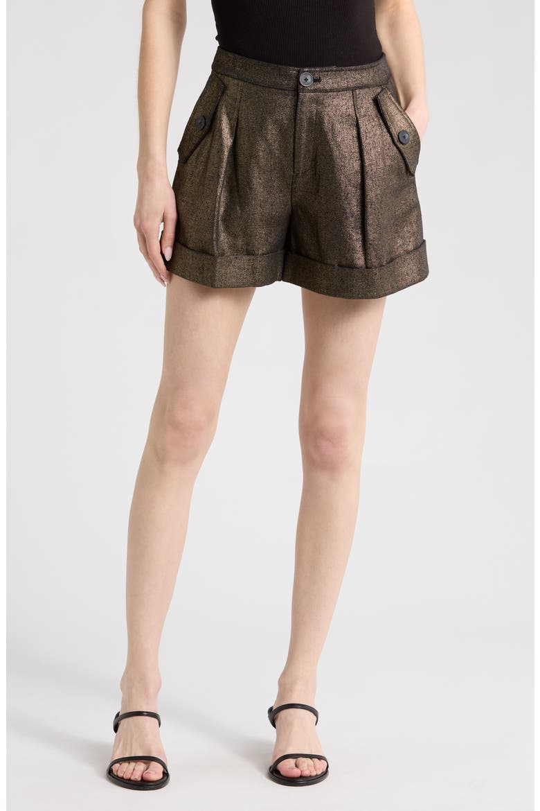 Safari High Waist Shorts, Main, color, BLACKGOLD