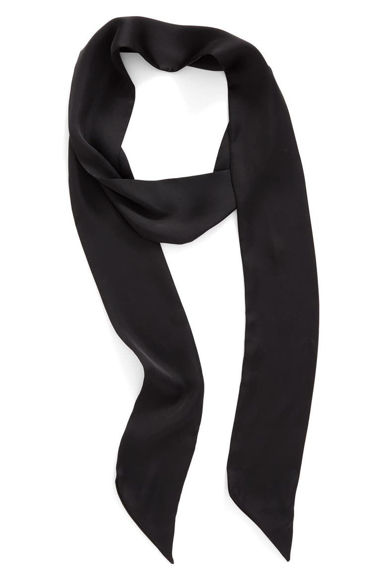 Skinny Scarf, Main, color, BLACK