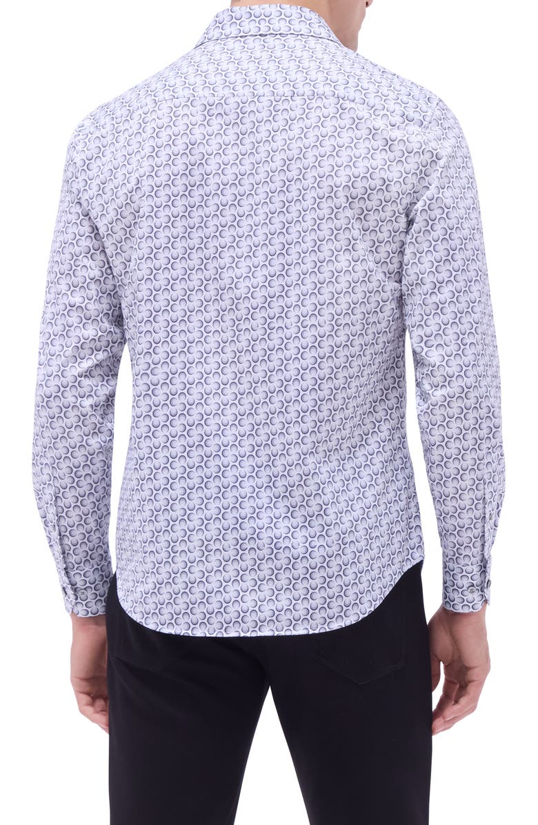 Bugatchi James OoohCotton<sup>®</sup> Dot Print Button-Up Shirt, Alternate, color, Zinc