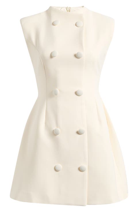 Button Sleeveless Minidress