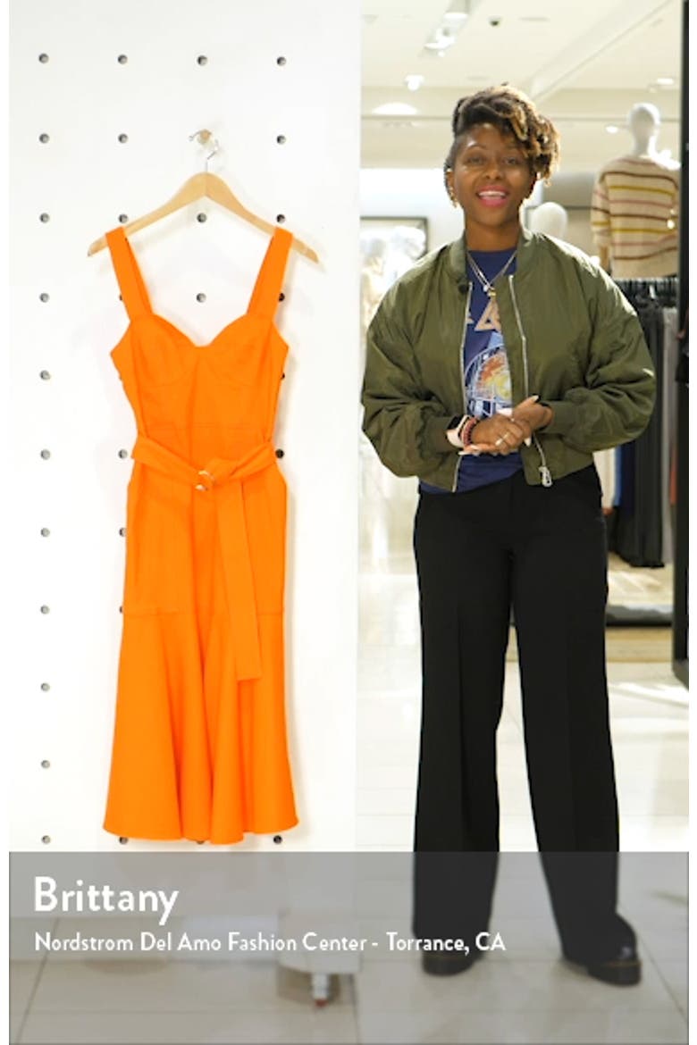 Sabrina Linen Blend Bustier Dress video