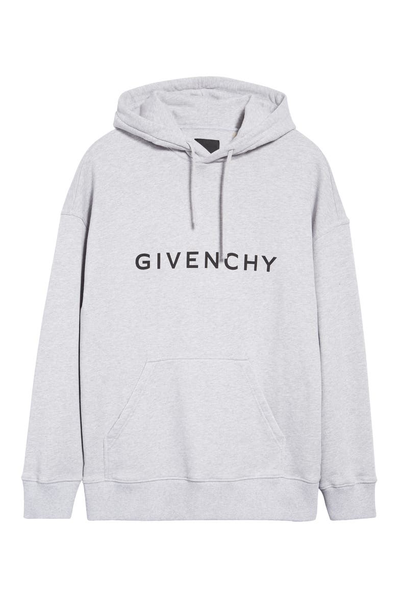 Slim Fit Logo Graphic Hoodie, Alternate, color, LIGHT GREY MELANGE