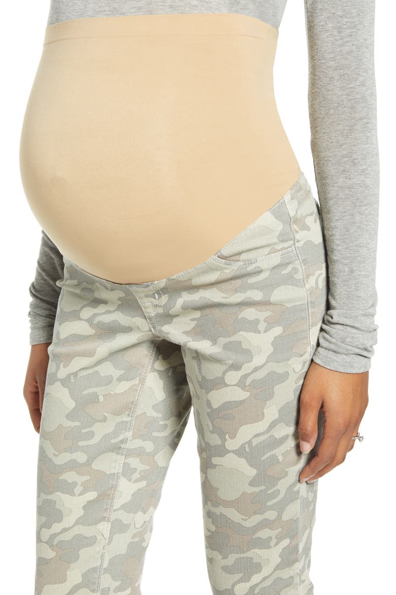 Camo Print Ankle Maternity Skinny Jeans, Alternate, color, ARMEE