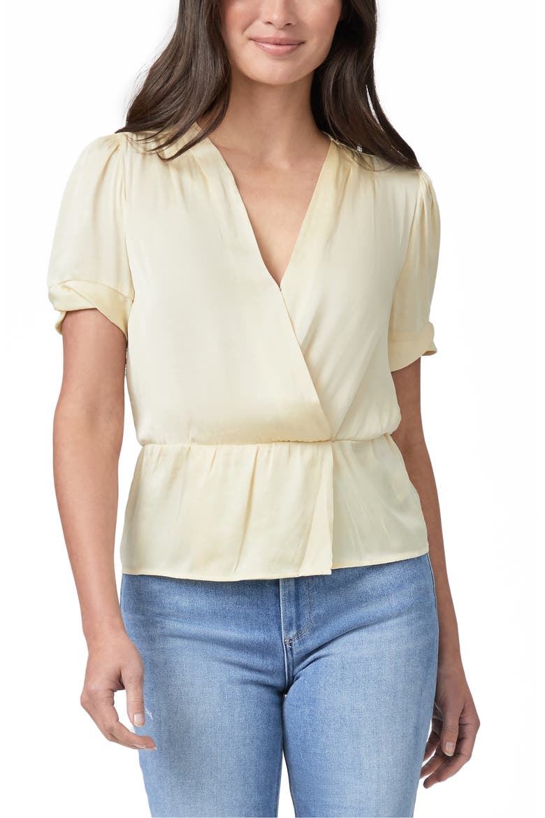 Felicity Puff Sleeve Blouse, Main, color, PALE DAFF