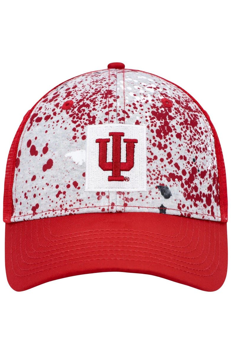 COLOSSEUM Men's Colosseum Gray/Crimson Indiana Hoosiers Love Fern Trucker Snapback Hat, Alternate, color,