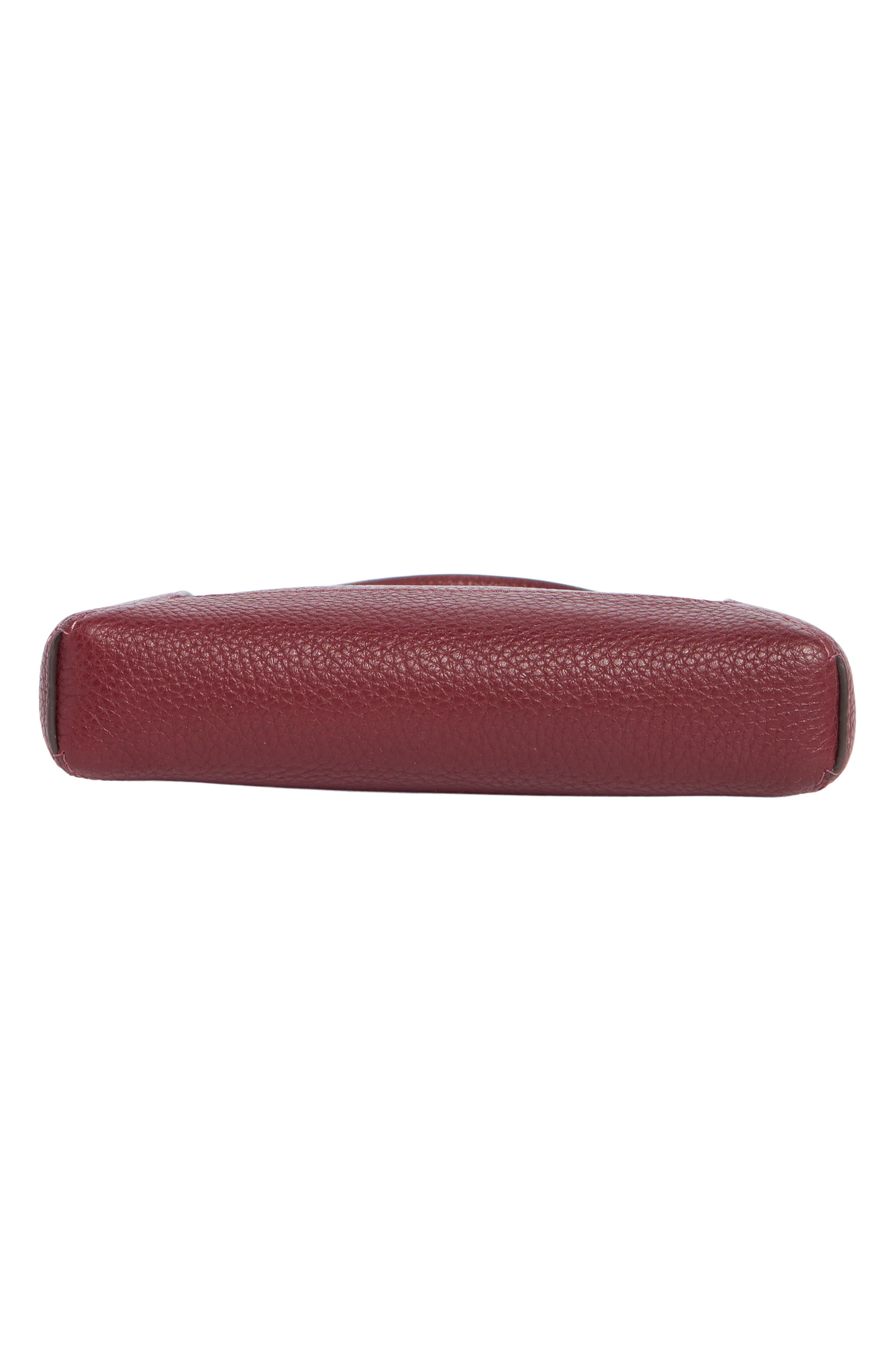 lena pebbled mini shoulder bag, Alternate, color, CHERRY JUICE