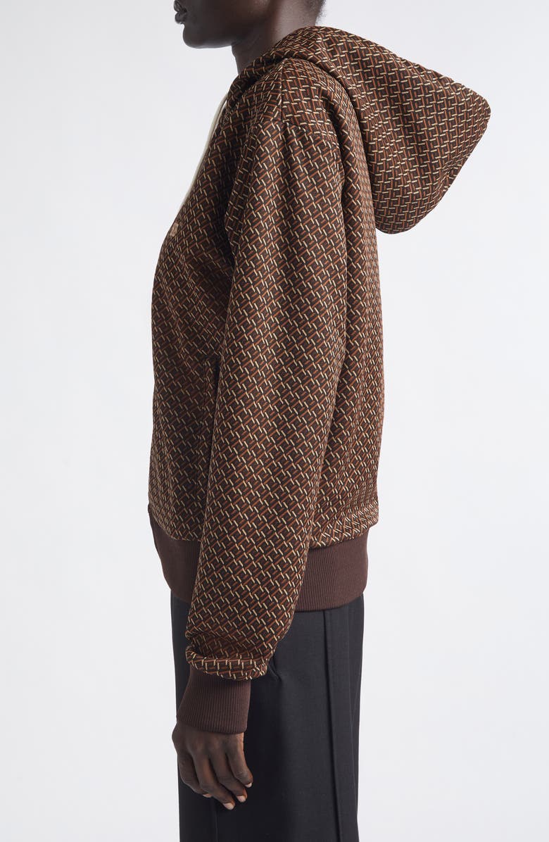 Wales Bonner Hooded Jacquard Track Jacket, Alternate, color, Brown/ Caramel/ Camel