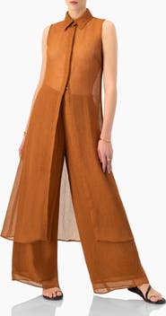 IVONNE Sleeveless Collared Tunic