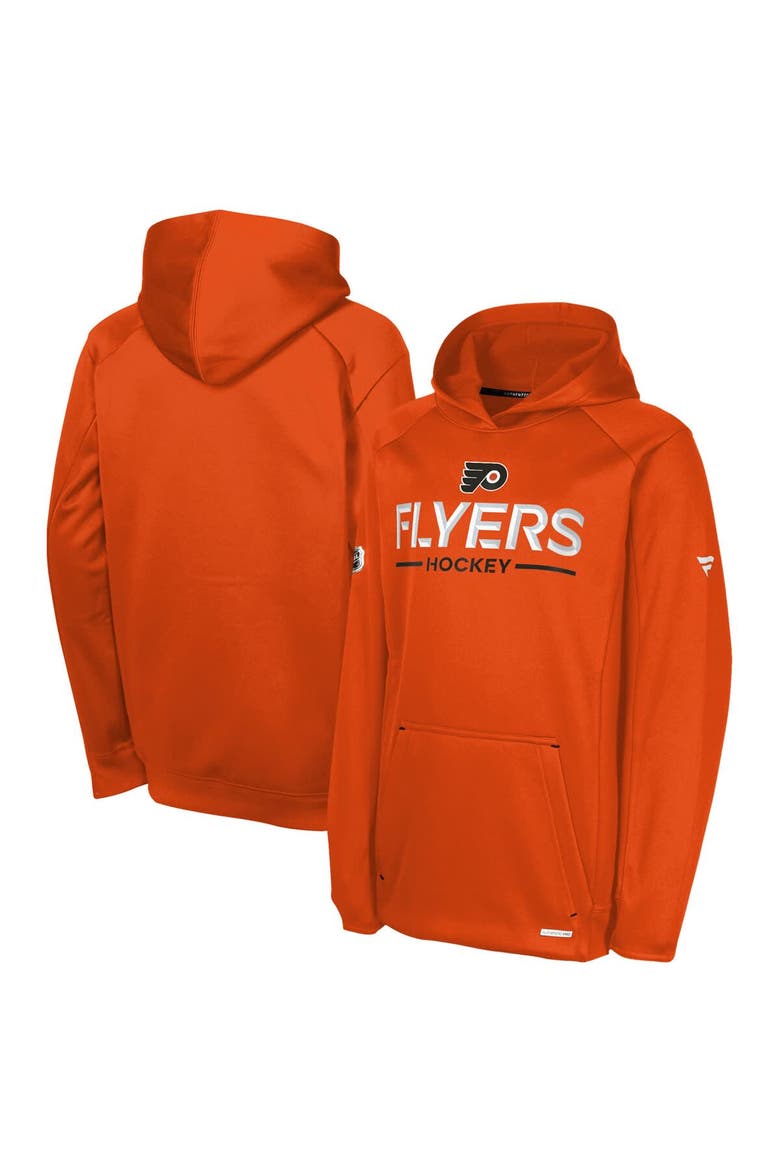 Youth Fanatics Orange Philadelphia Flyers Authentic Pro Rink Raglan Hoodie, Main, color, Orange