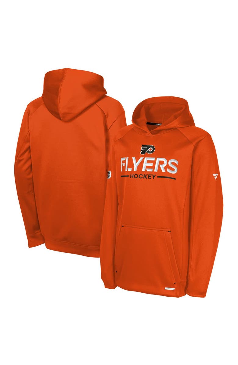 FANATICS Youth Fanatics Orange Philadelphia Flyers Authentic Pro Rink Raglan Hoodie, Main, color, Orange