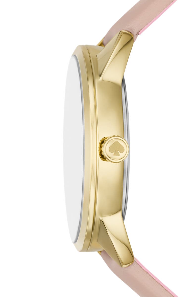 Kate Spade New York crosstown leather strap watch, 34mm, Alternate, color,