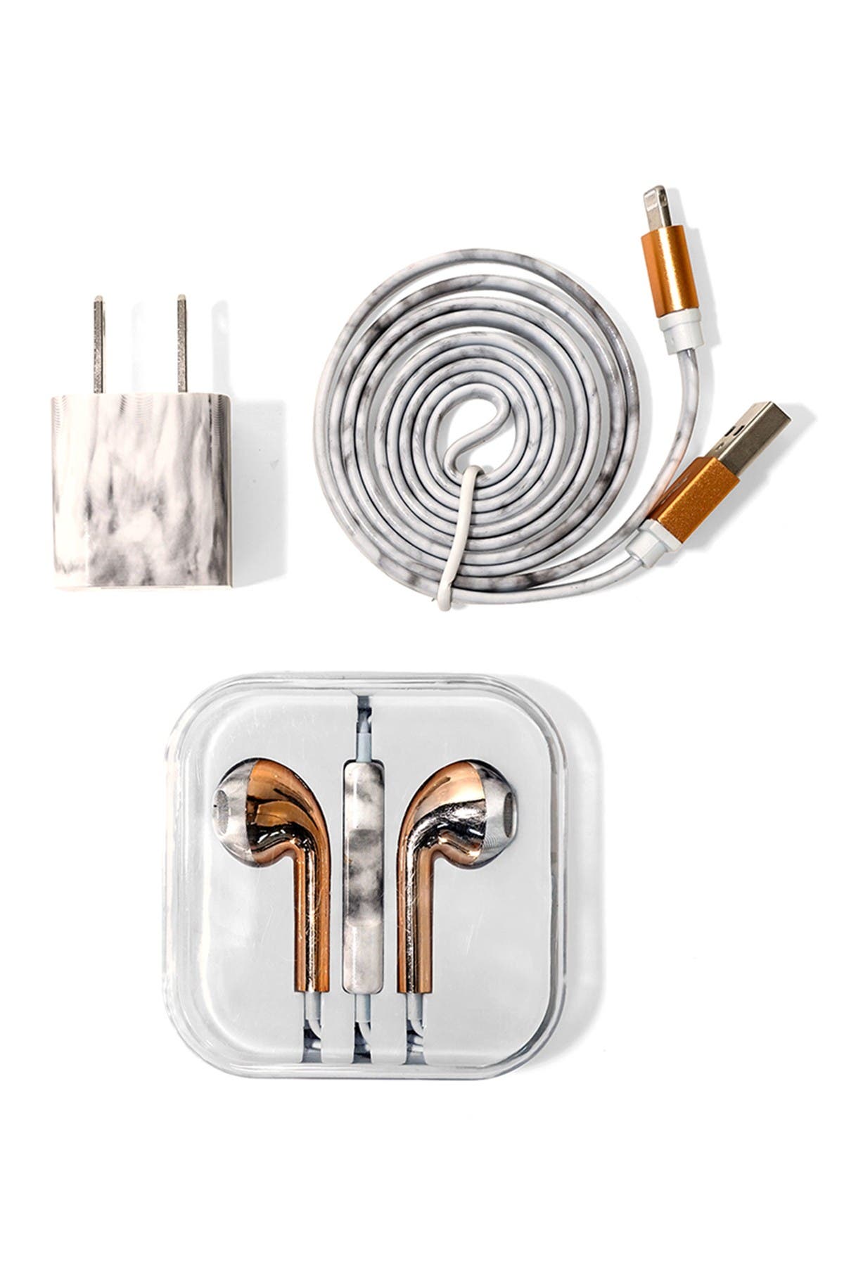 TECH ESSENTIALS Marble Headphone 3-Piece Set (Men) | Nordstromrack