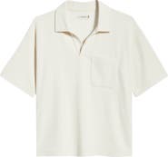 FRAME Textured Cotton Blend Polo
