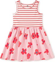 Tea Collection Print Mix Tank Skirted Dress
