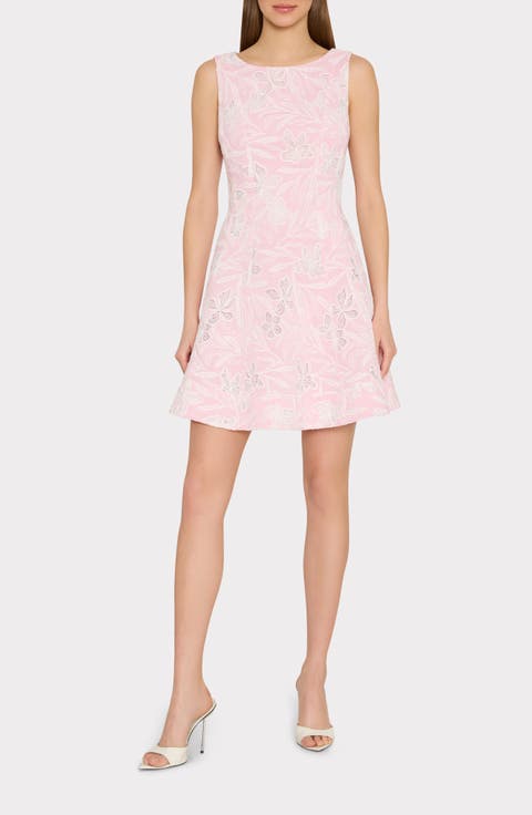 Poppy Embroidered Fit & Flare Minidress
