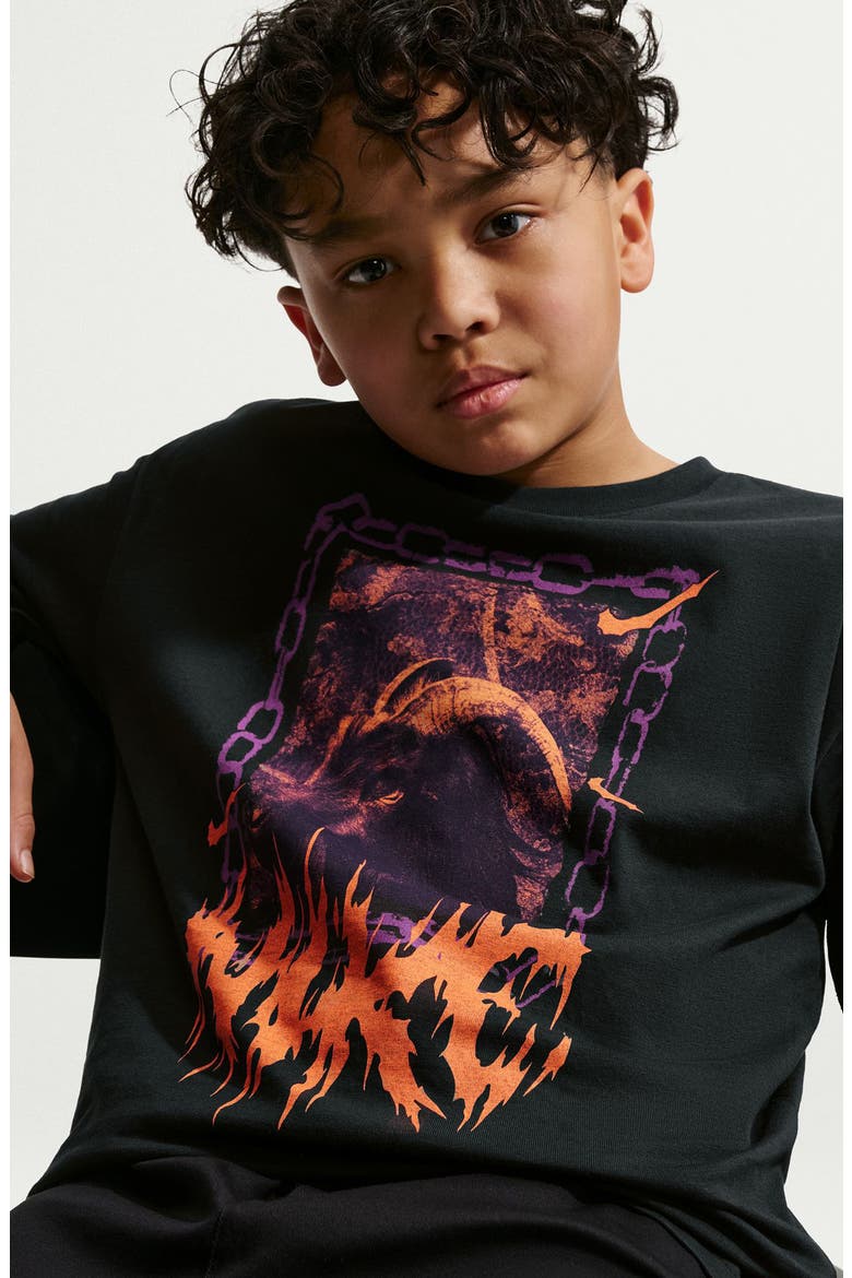 Kids' M90 Cotton Graphic T-Shirt, Alternate, color, OFF NOIR