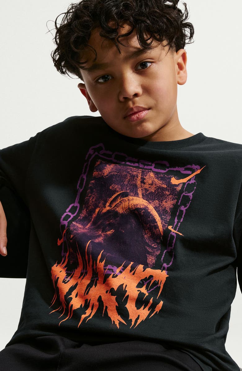 Nike Kids' M90 Cotton Graphic T-Shirt, Alternate, color, Off Noir