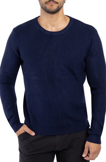 Shop Spring + Mercer Ribbed Crewneck Sweater In Navy