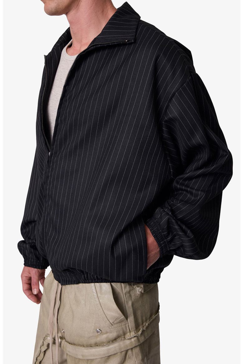 Striped Track Jacket, Alternate, color, BLACK