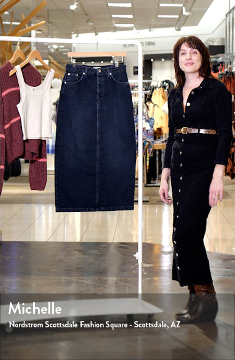 Denim Midi Skirt, sales video thumbnail