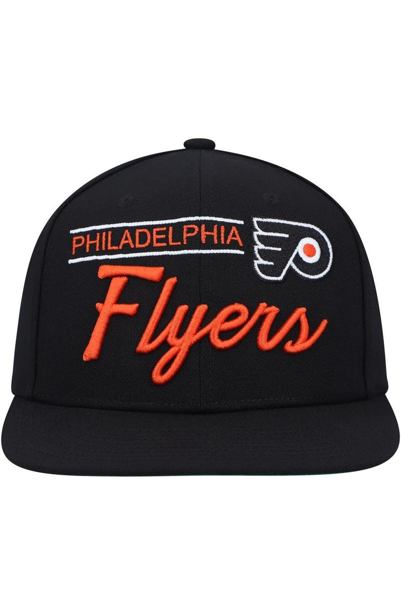Mitchell & Ness Men's Mitchell & Ness Black Philadelphia Flyers Retro Lock Up Snapback Hat, Alternate, color, 
