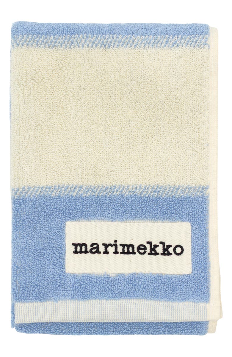 Marimekko Galleria Stripe Guest Towel, Alternate, color, Light Blue