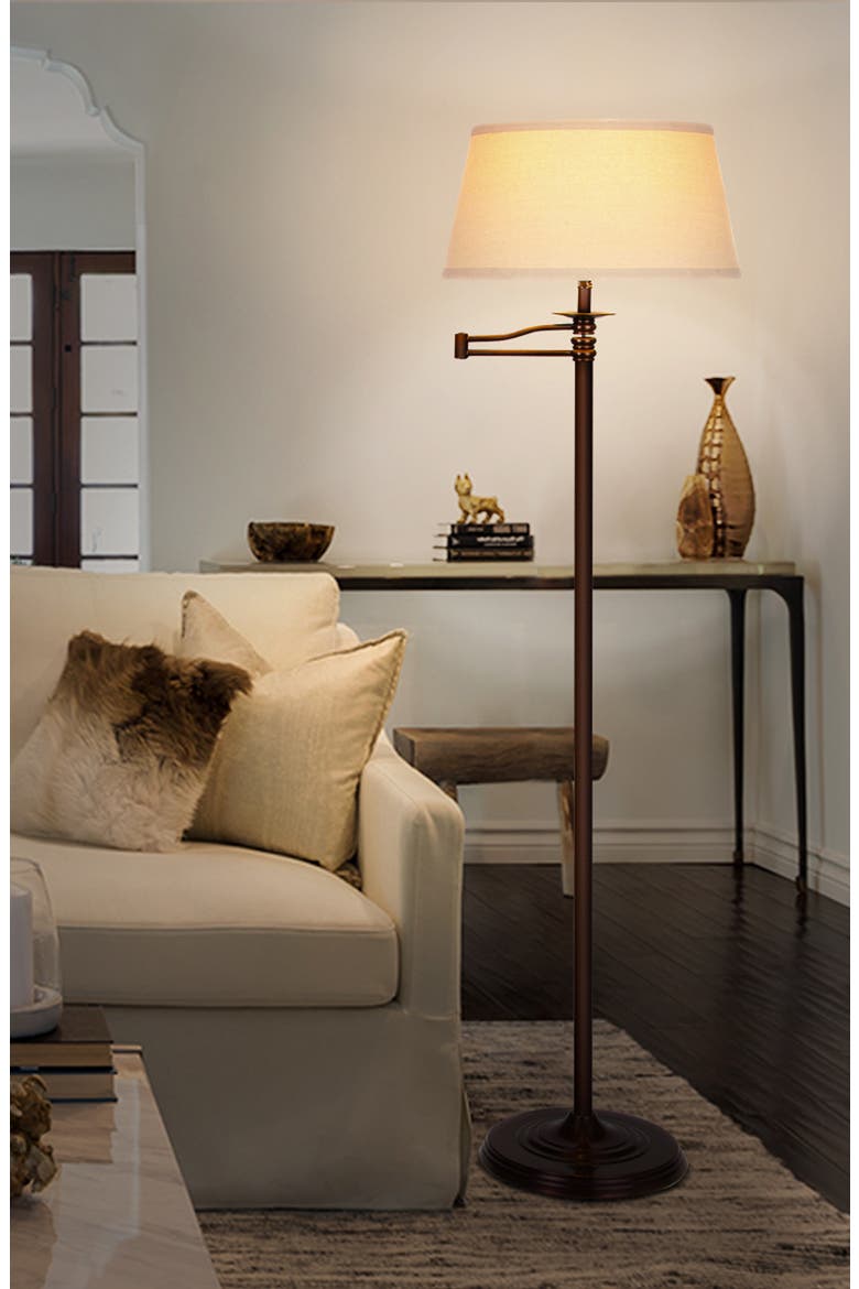 Caden Swing LED Floor Lamp, Alternate, color, BRONZE