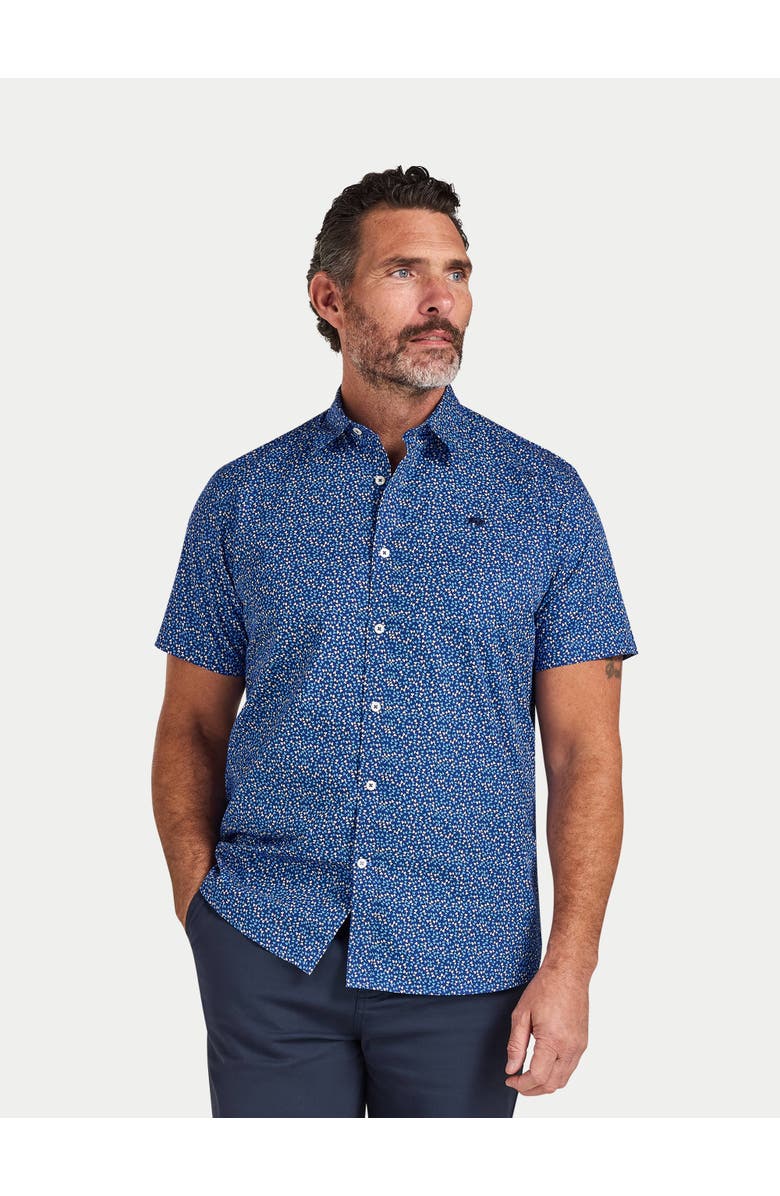 Raging Bull Short Sleeve Flower Bud Shirt, Alternate, color, Navy