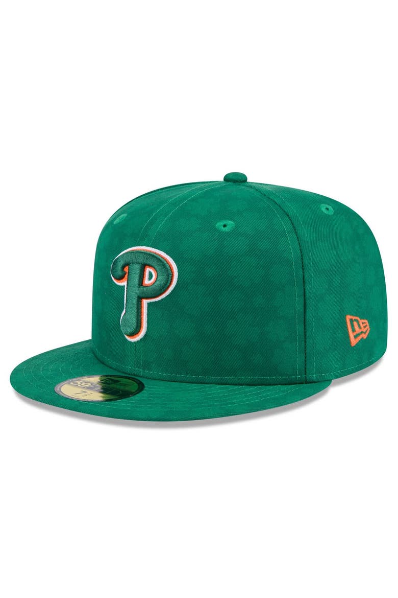 Men's New Era Kelly Green Philadelphia Phillies St. Patrick's Day 59FIFTY Fitted Hat, Main, color, Kelly Green